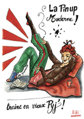 Sereine en pyjama color&eacute; et sexy